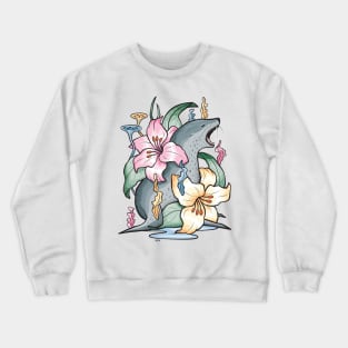 Leopard Seal Abstract Floral Display Crewneck Sweatshirt